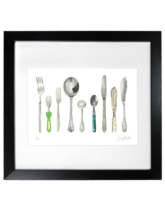 Cutlery Print - Kitchen Wall Art, British Made