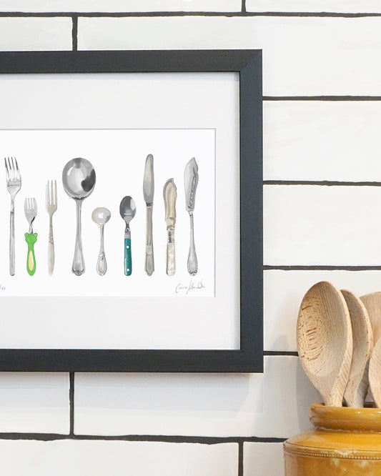 A Handful of Cutlery Print