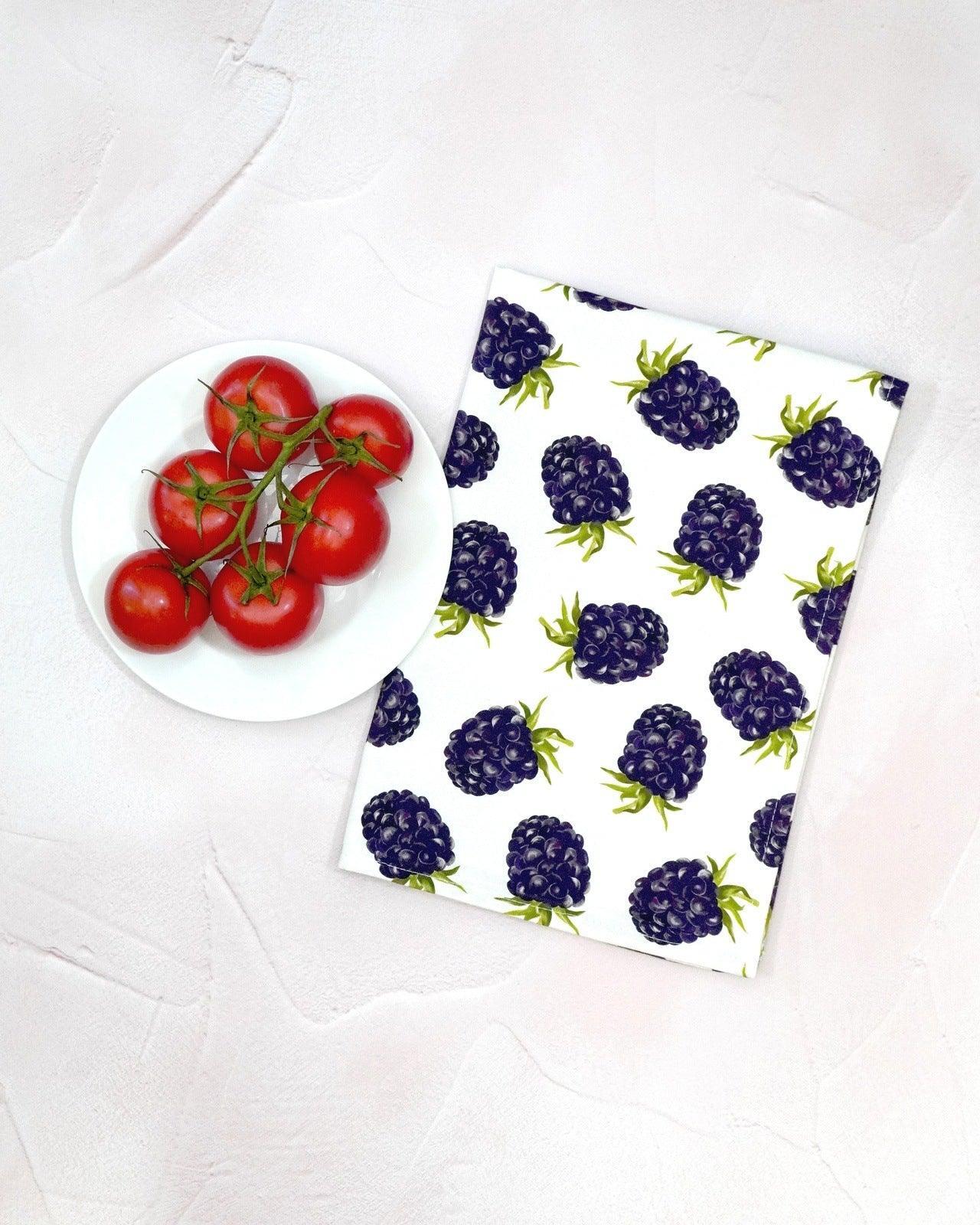 purple tea towel
