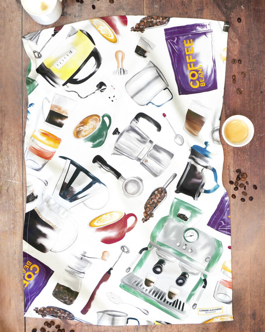 But First, Coffee Tea Towel