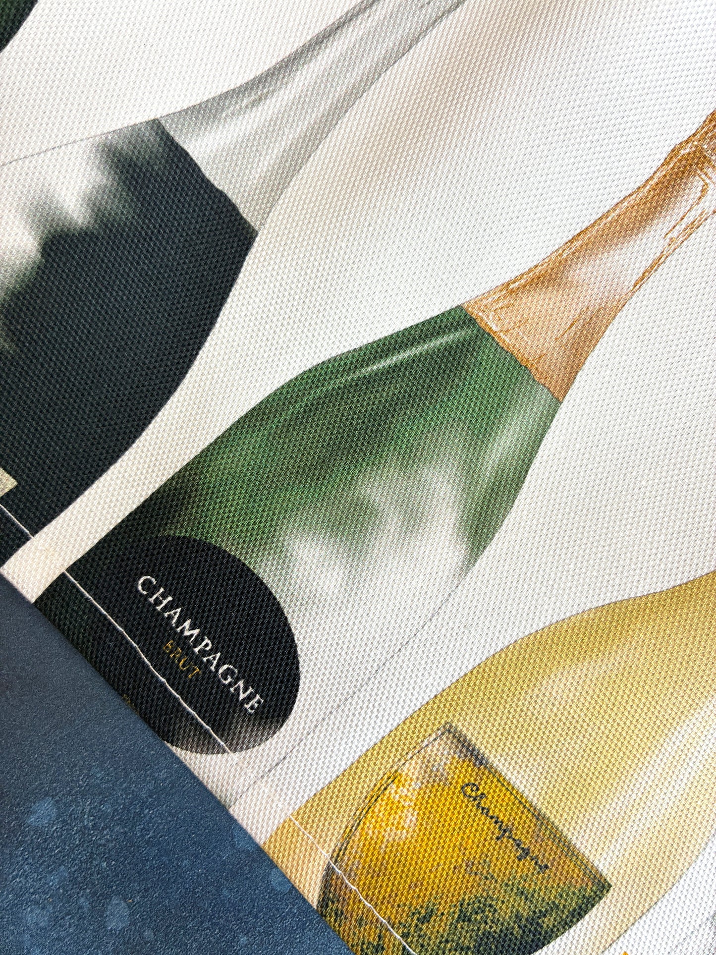 Champagne Tea Towel - British Made, 100% Cotton