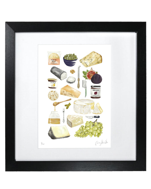 Cheeseboard Print - Kitchen Wall Art, British Made