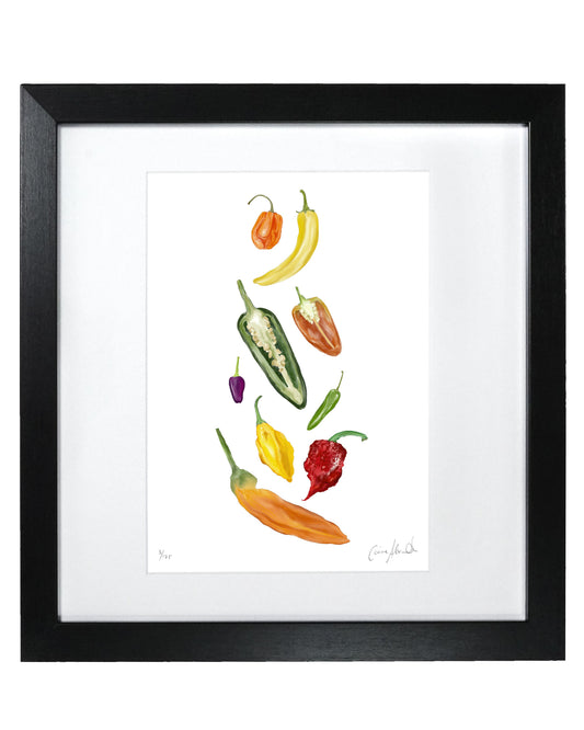 Chilli Print - Kitchen Wall Art, British Made