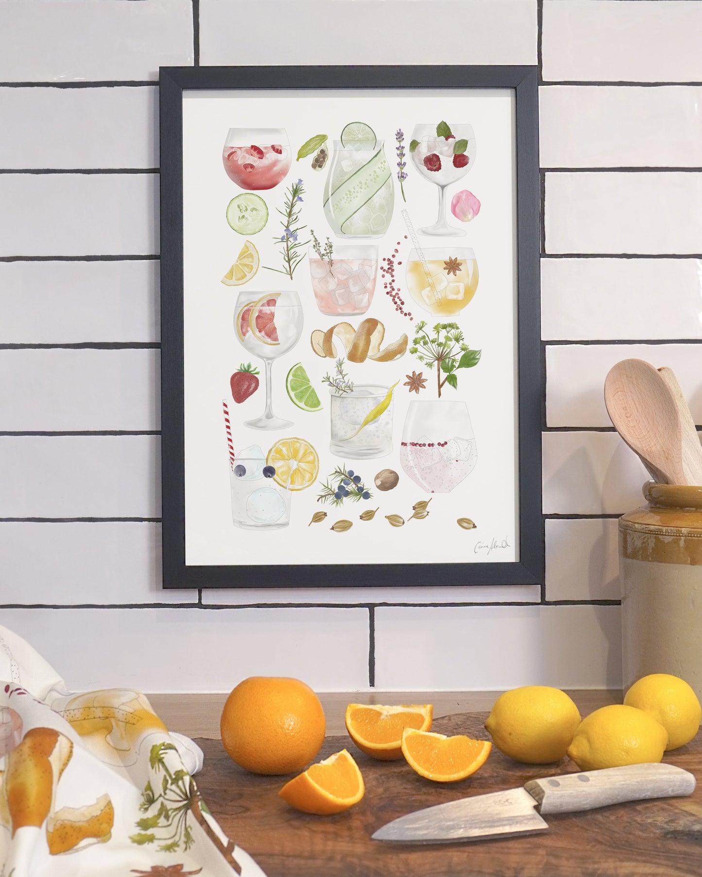 Gin & Tonic Print - Bar Wall Art, British Made