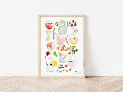 Large scale print featuring gin