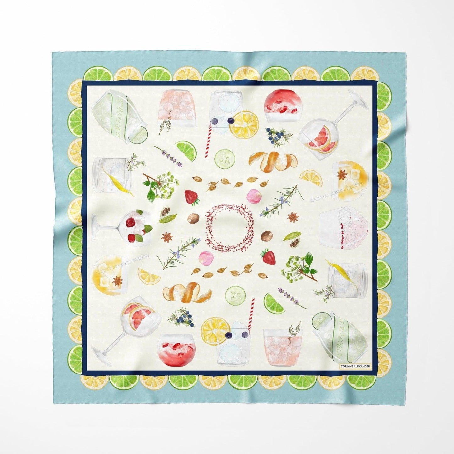Gin luxury silk scarf