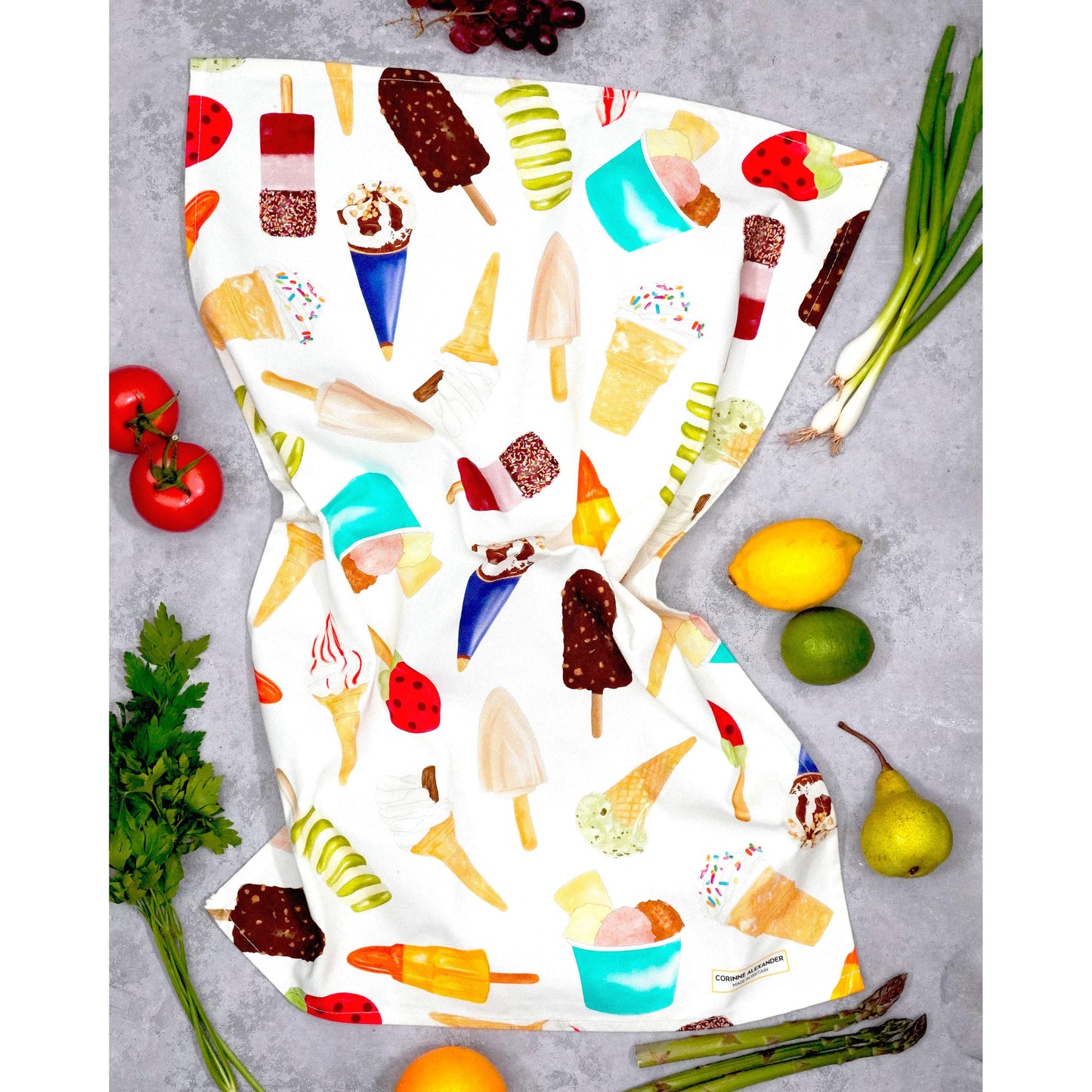 Ice Cream Tea Towel