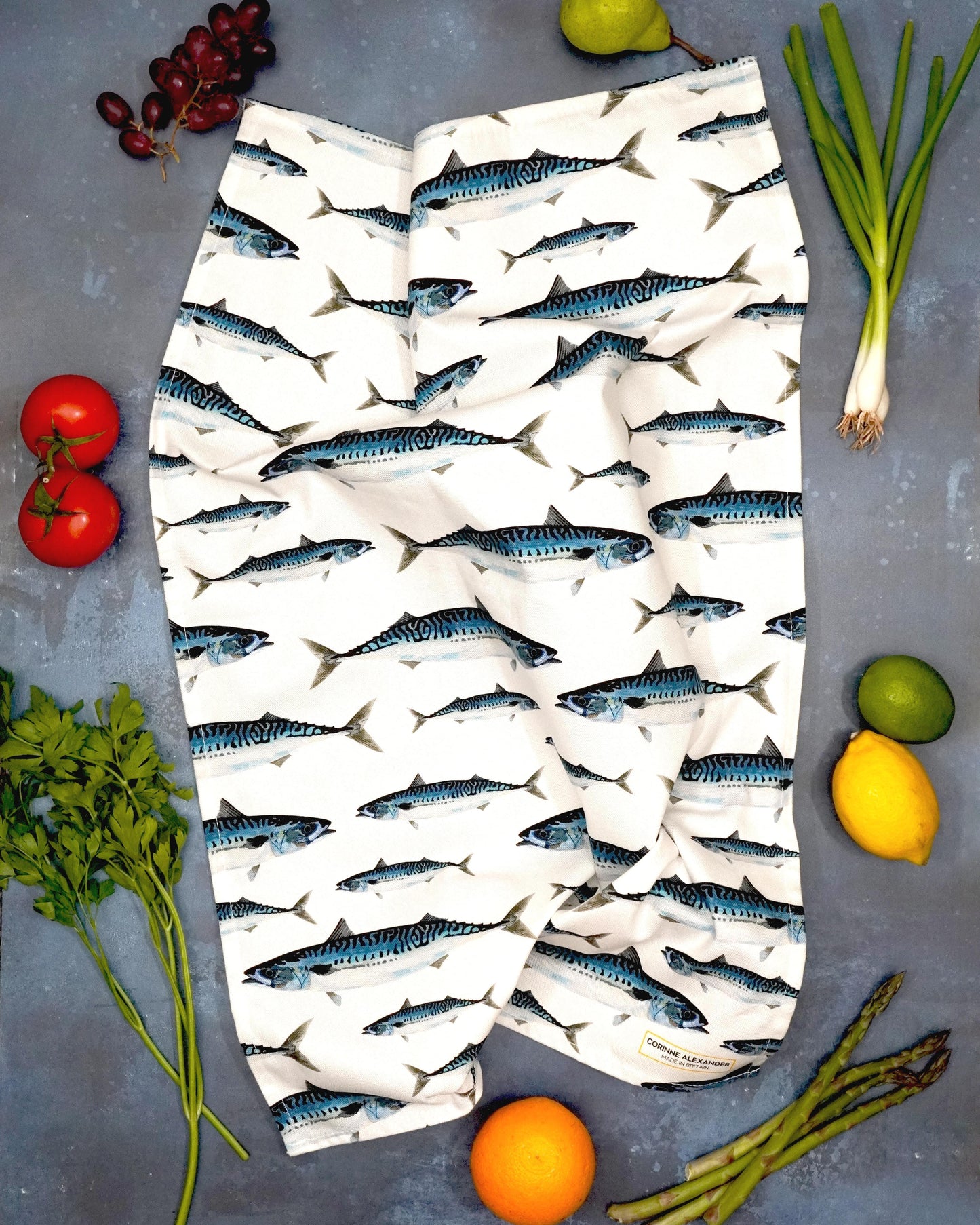 Mackerel Tea Towel