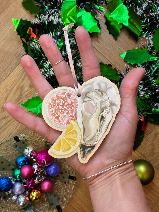 Oyster Wooden Christmas Tree Decoration | Eco-Friendly & British Made