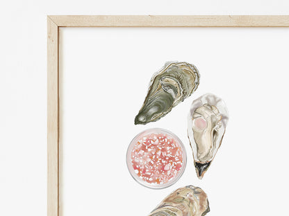 Oyster shell art print