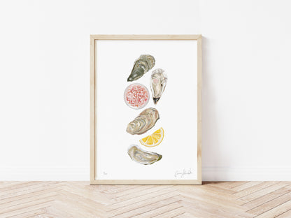 Large art print or oysters