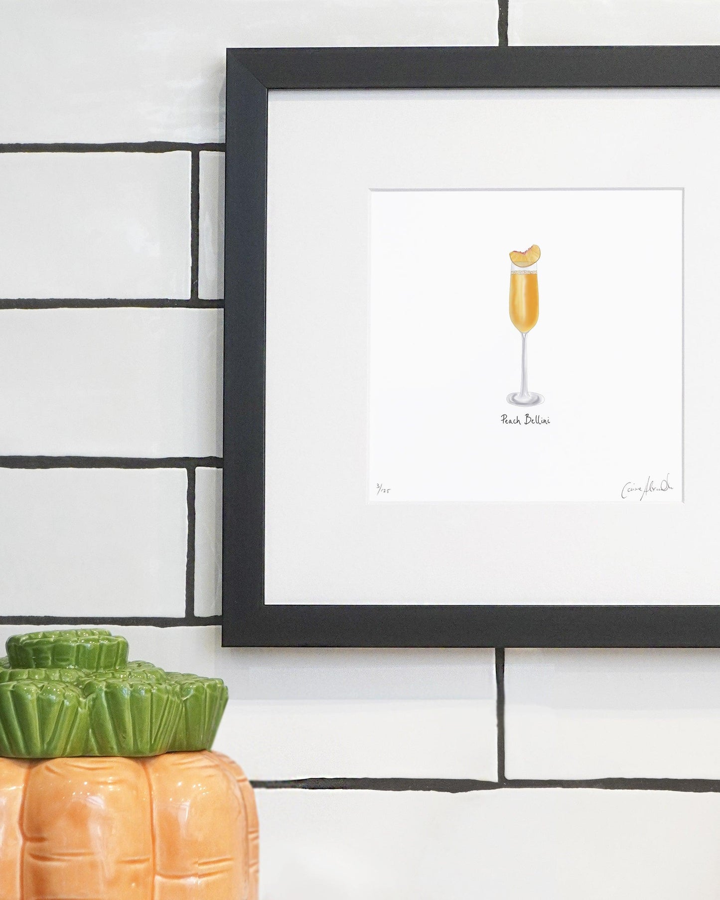 Peach Bellini Cocktail Print