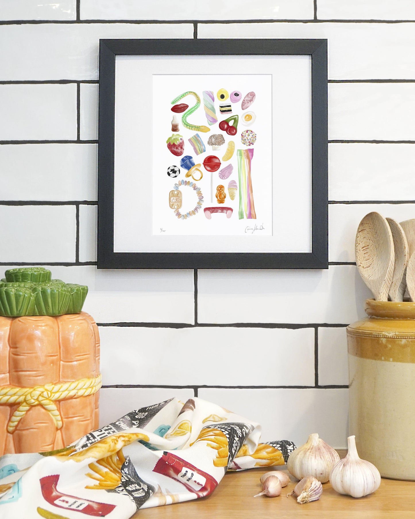 Pick n Mix Sweeties Print - Fun Kitchen Art, British Made