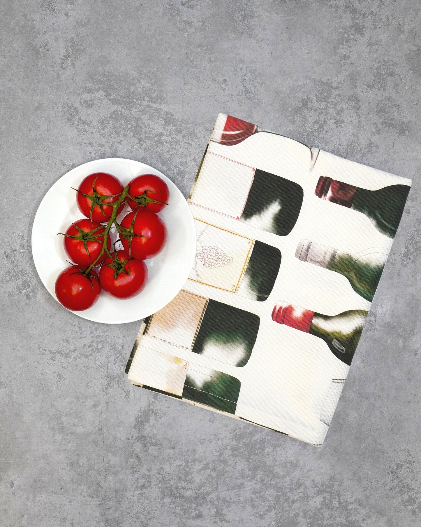 Red Wine Bottle Tea Towel