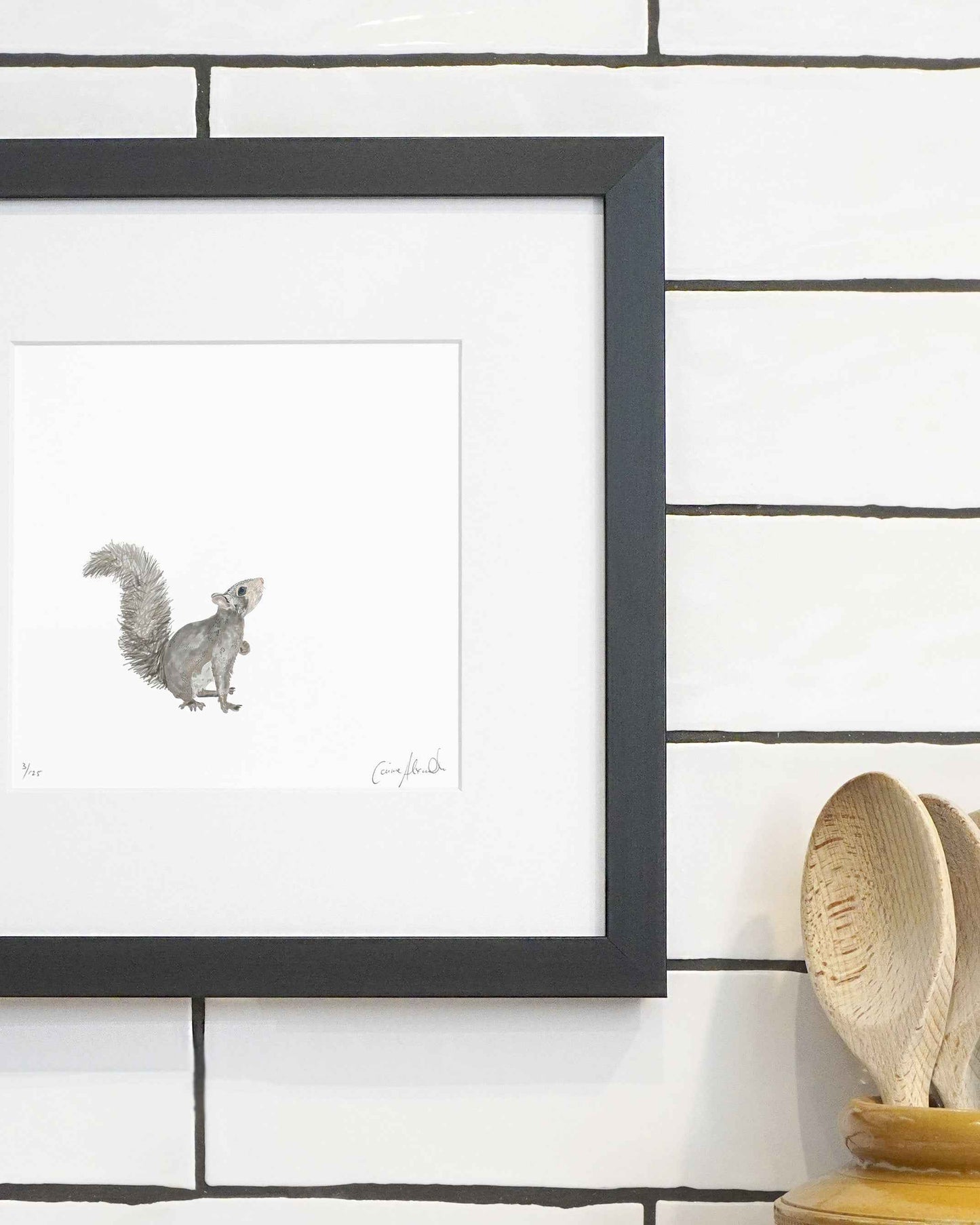 Squirrel Print - Nursery Wall Art, British Made