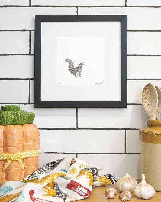Squirrel Print - Nursery Wall Art, British Made