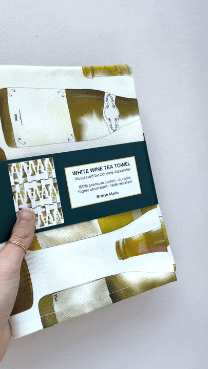 White Wine (Bottle) Tea Towel