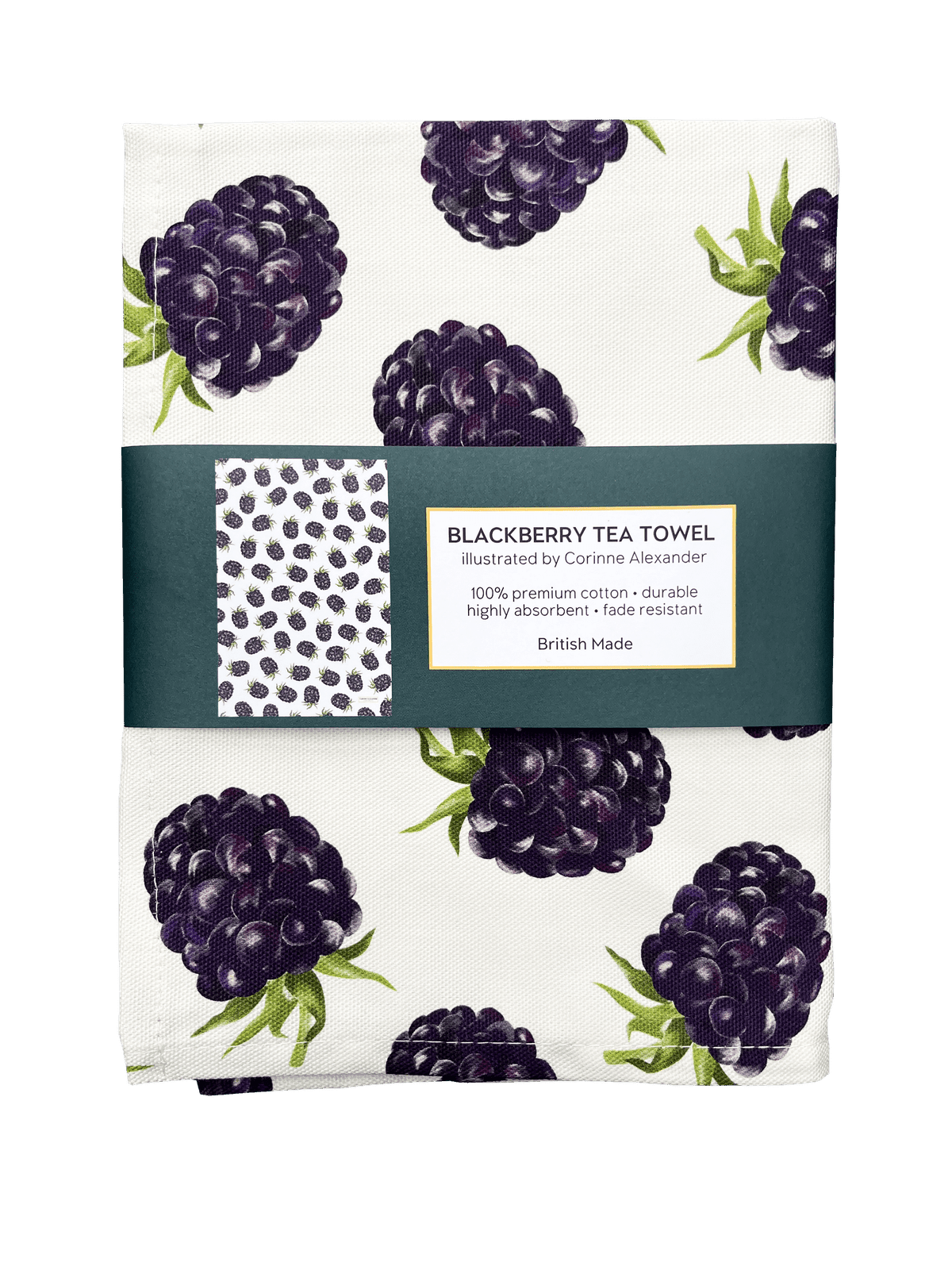Uk Made Blackberry Tea Towel