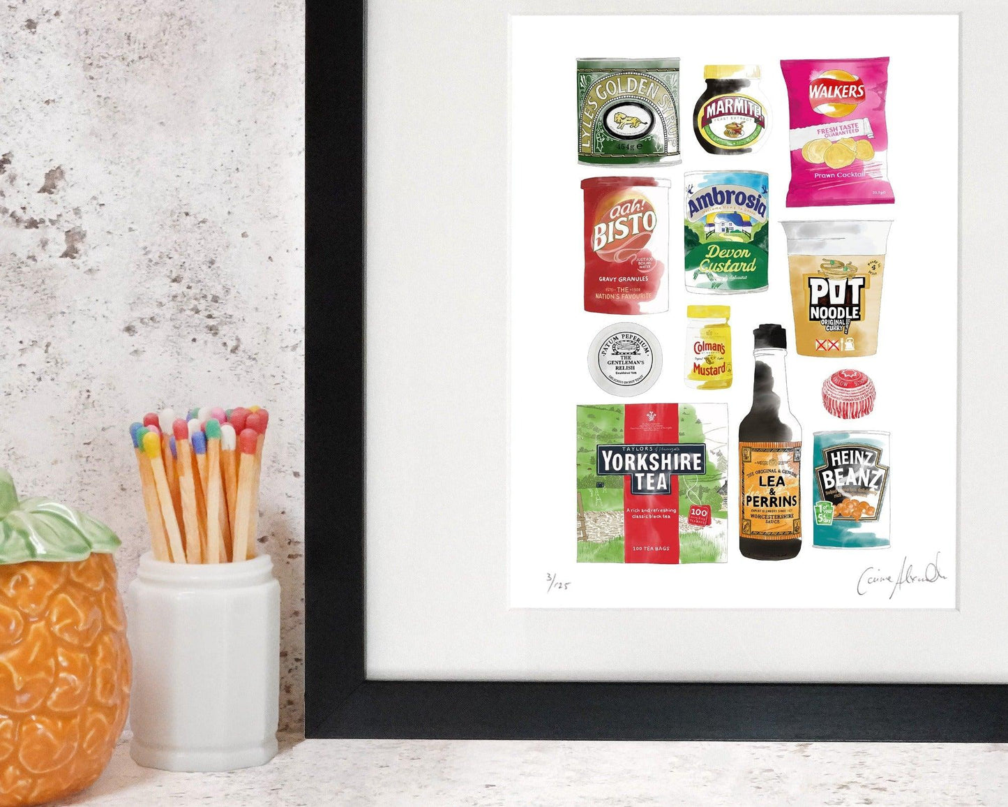 Framed British Food Print