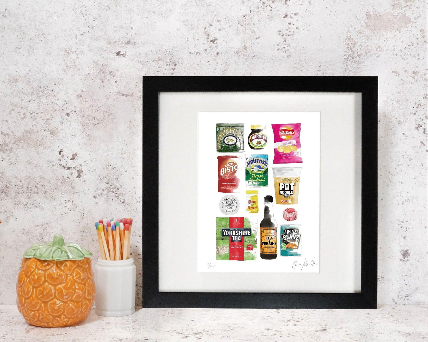 Framed British Food Print