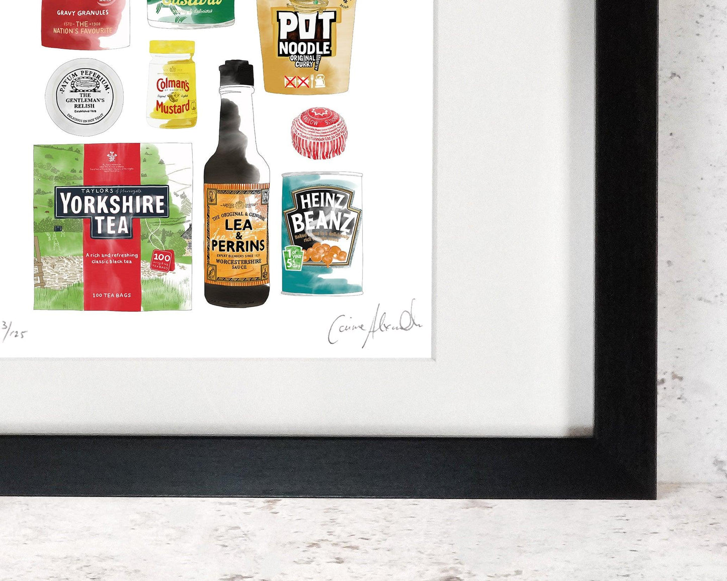 Framed British Food Print