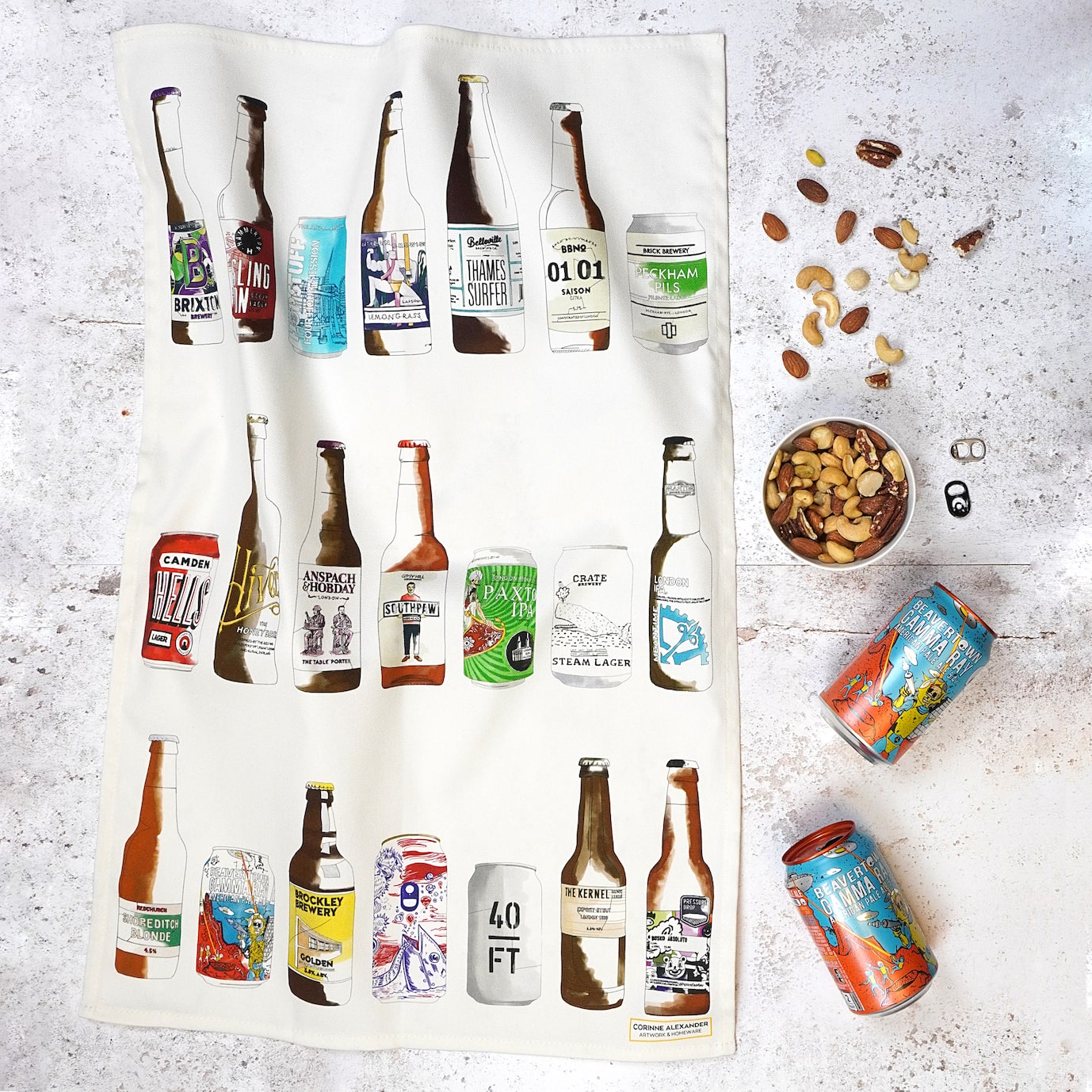 Craft Beer Tea Towel