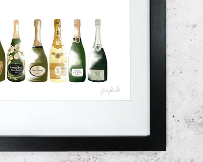 Framed Champagne art Print
