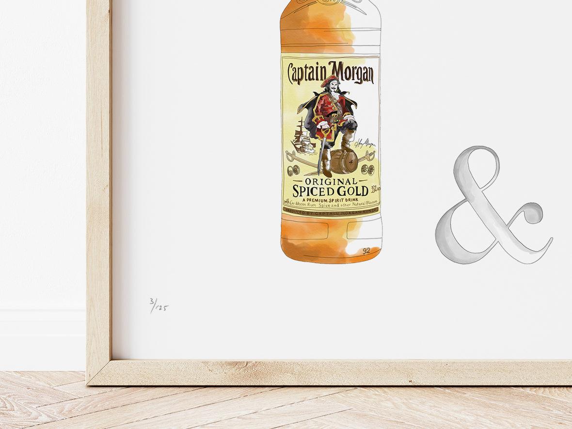 Framed Rum and Coke Art Print