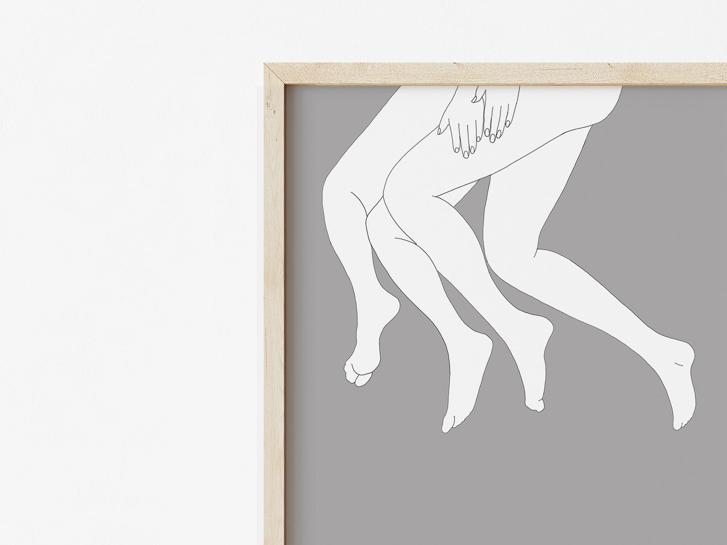 Couple spooning print