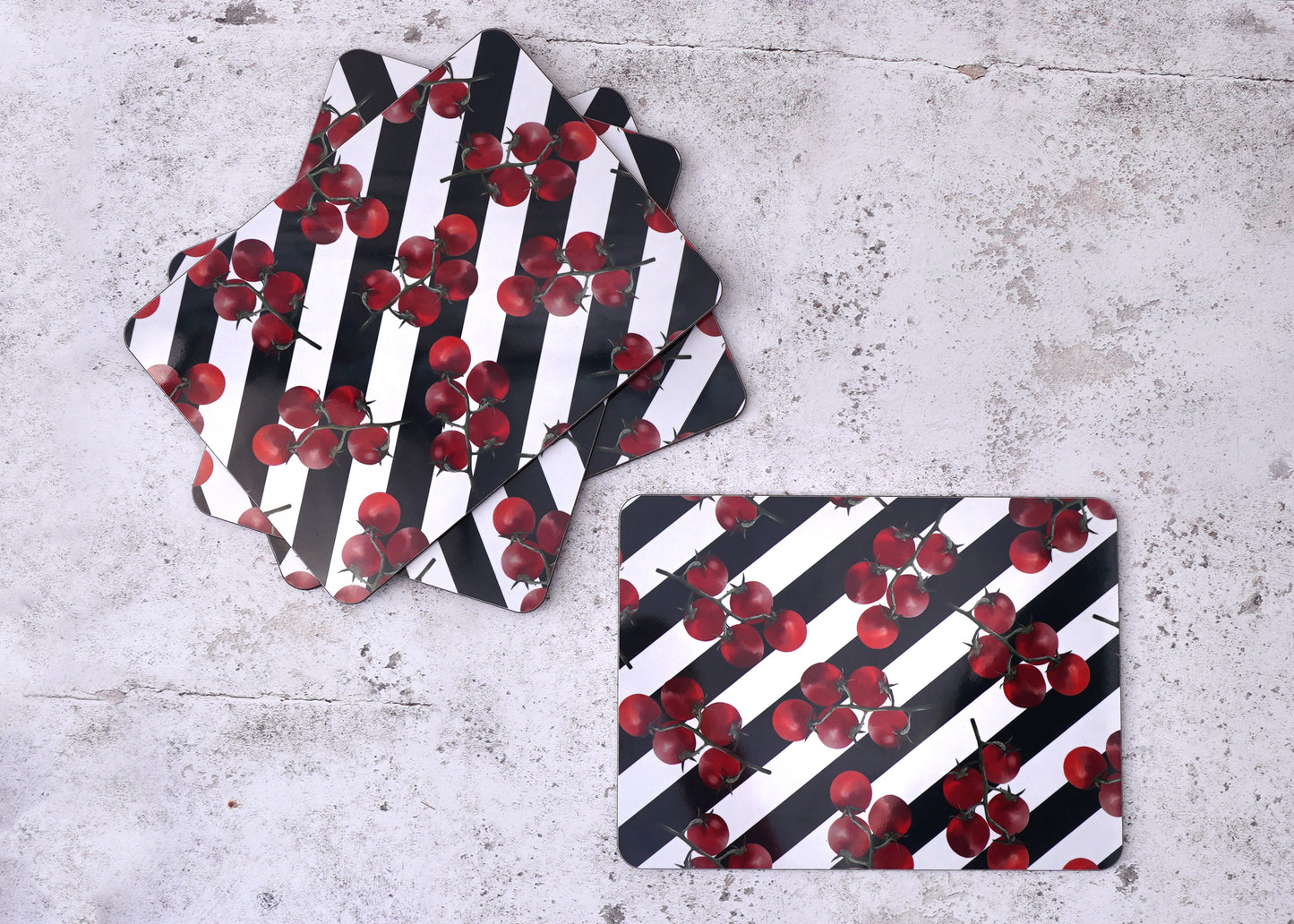 Striped Tomato Placemats - SECOND