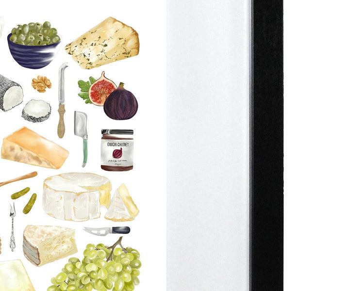 Cheese board inspired art print for the kitchen wall