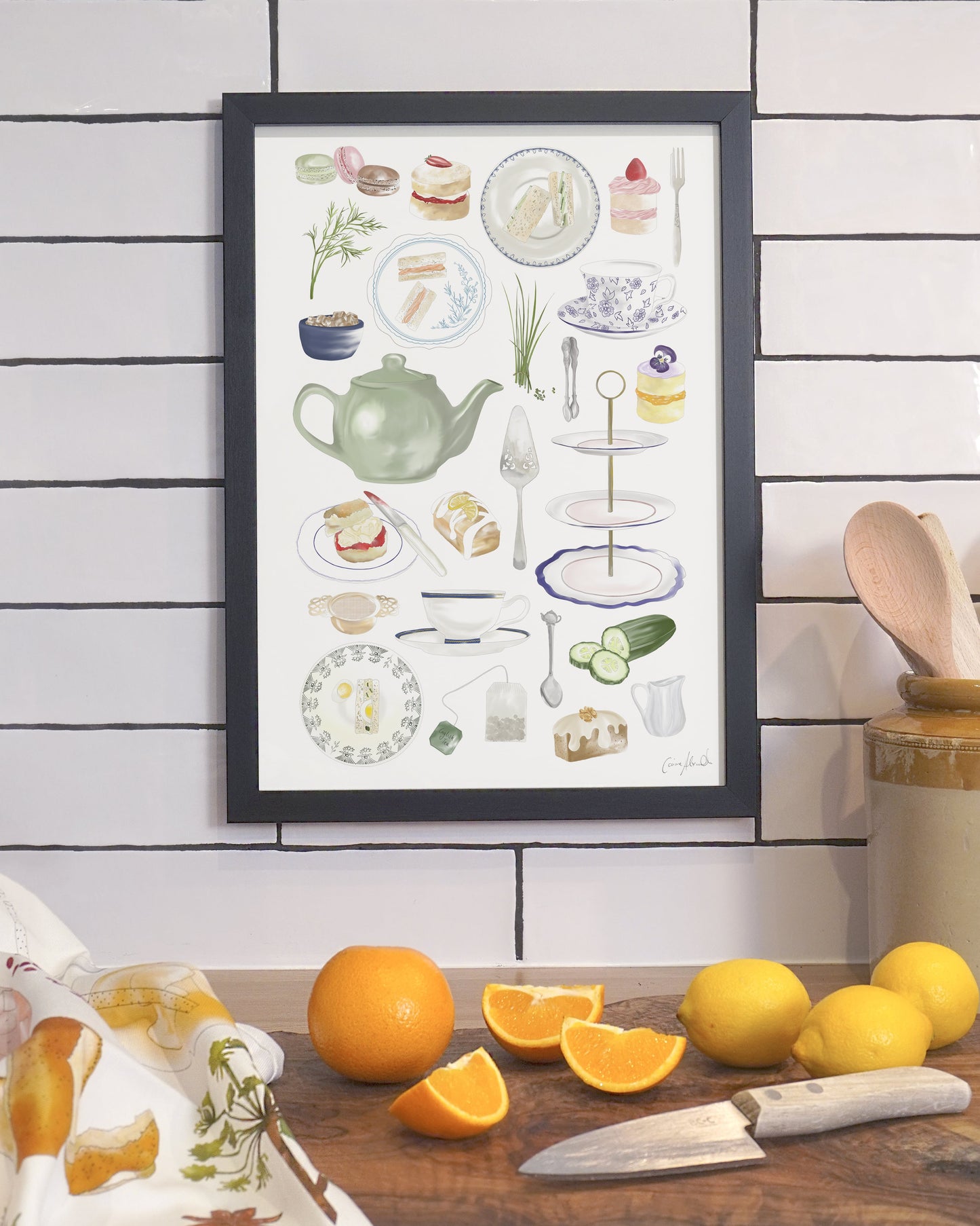 Afternoon Tea Print - Kitchen Wall Art, British Made