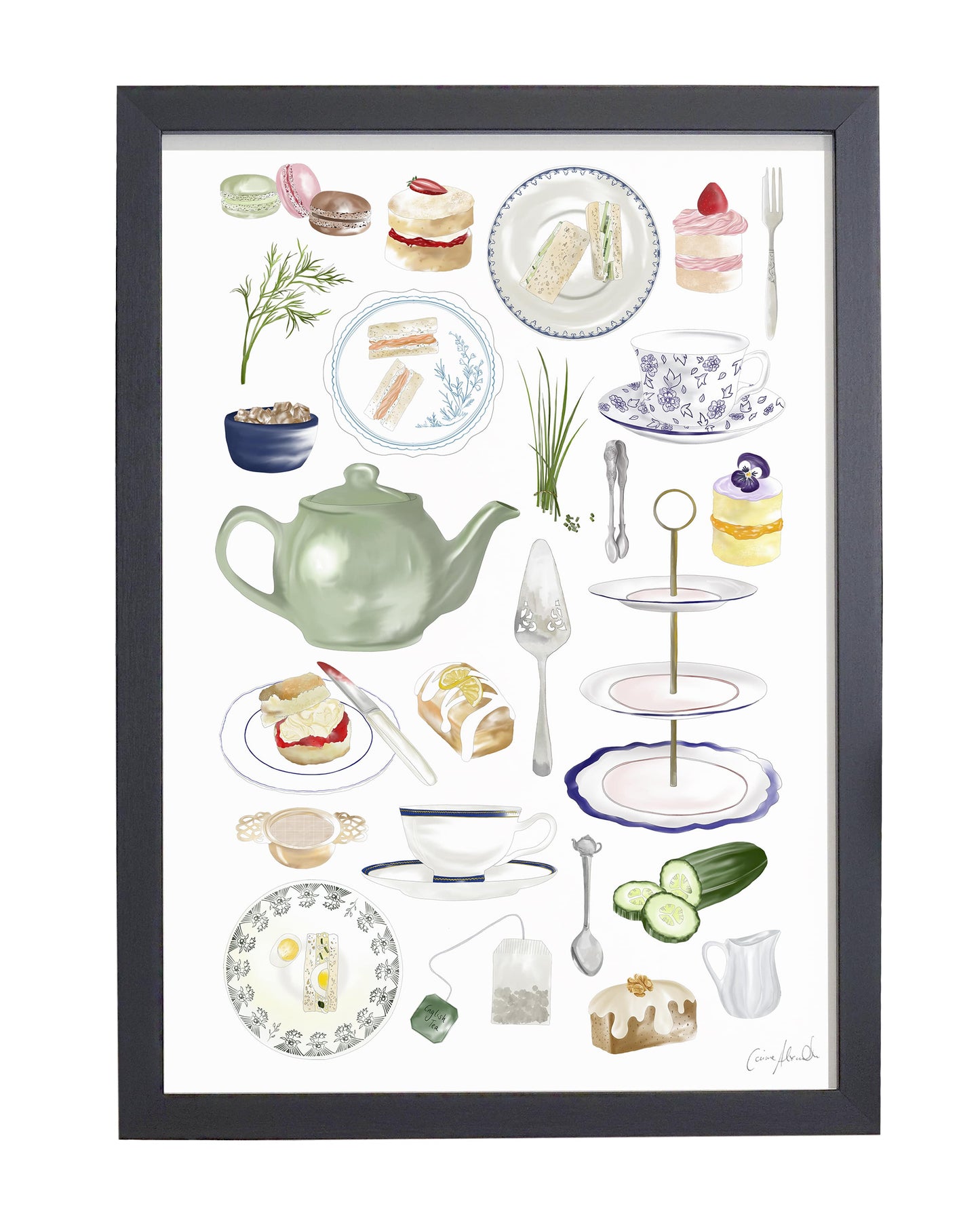 Afternoon Tea Print - Kitchen Wall Art, British Made
