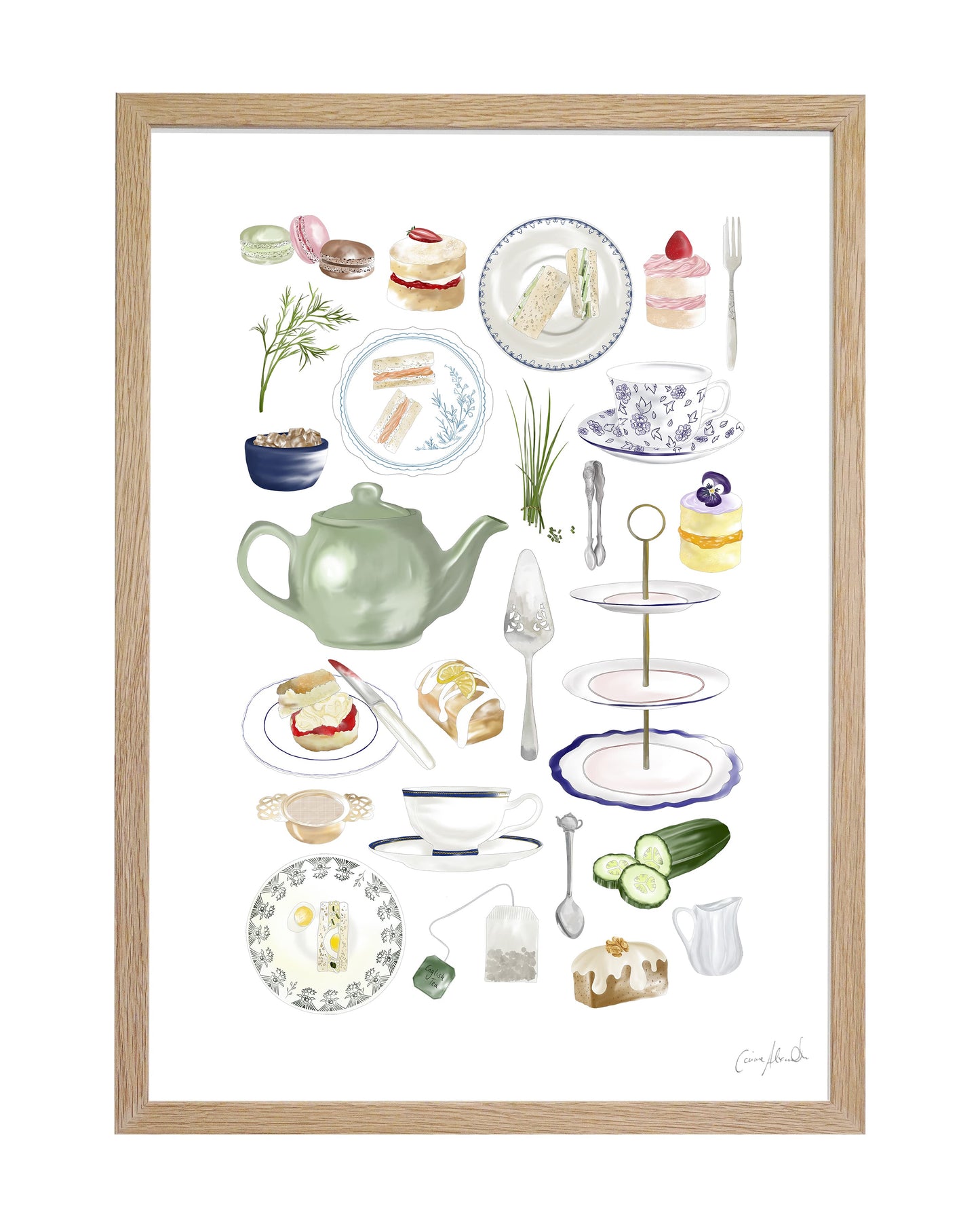 Afternoon Tea Print - Kitchen Wall Art, British Made