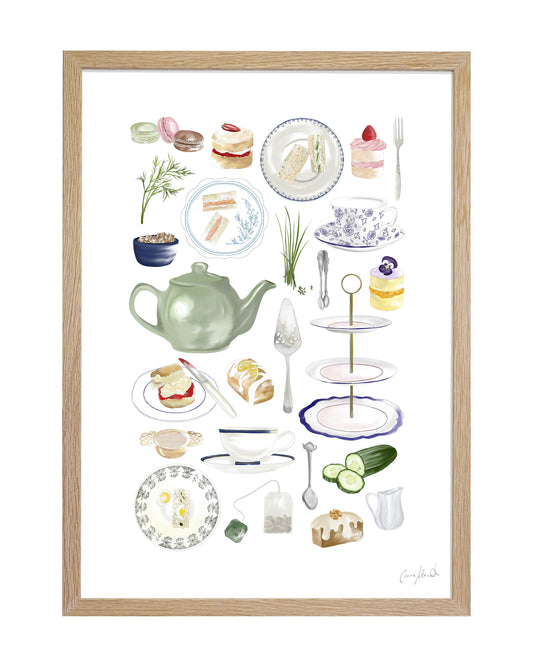 Afternoon Tea Print - Kitchen Wall Art, British Made