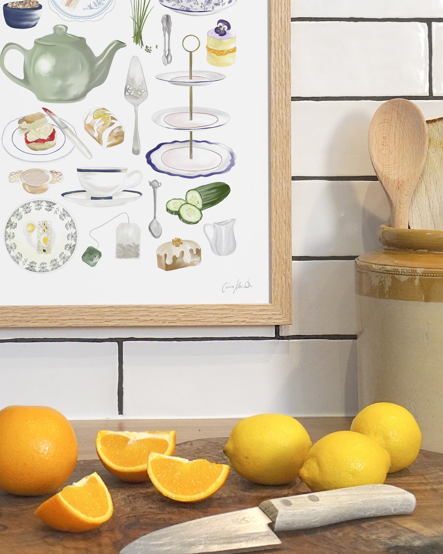 Afternoon Tea Print - Kitchen Wall Art, British Made