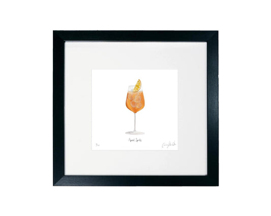 Cocktail Print featuring an aperol spritz