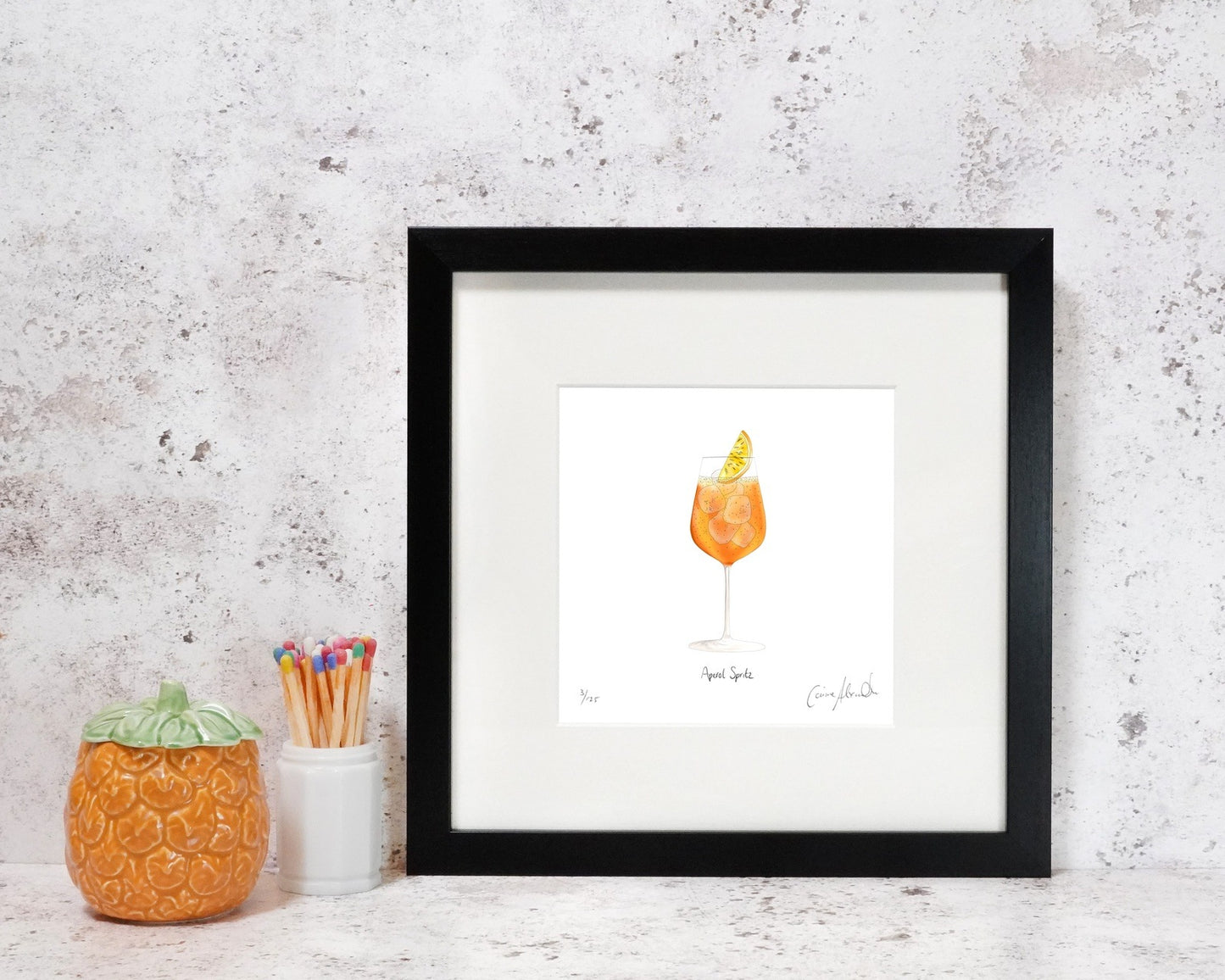 Framed aperol spritz cocktail print