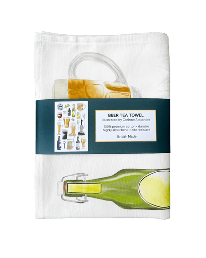 Beer tea towel from UK homeware store