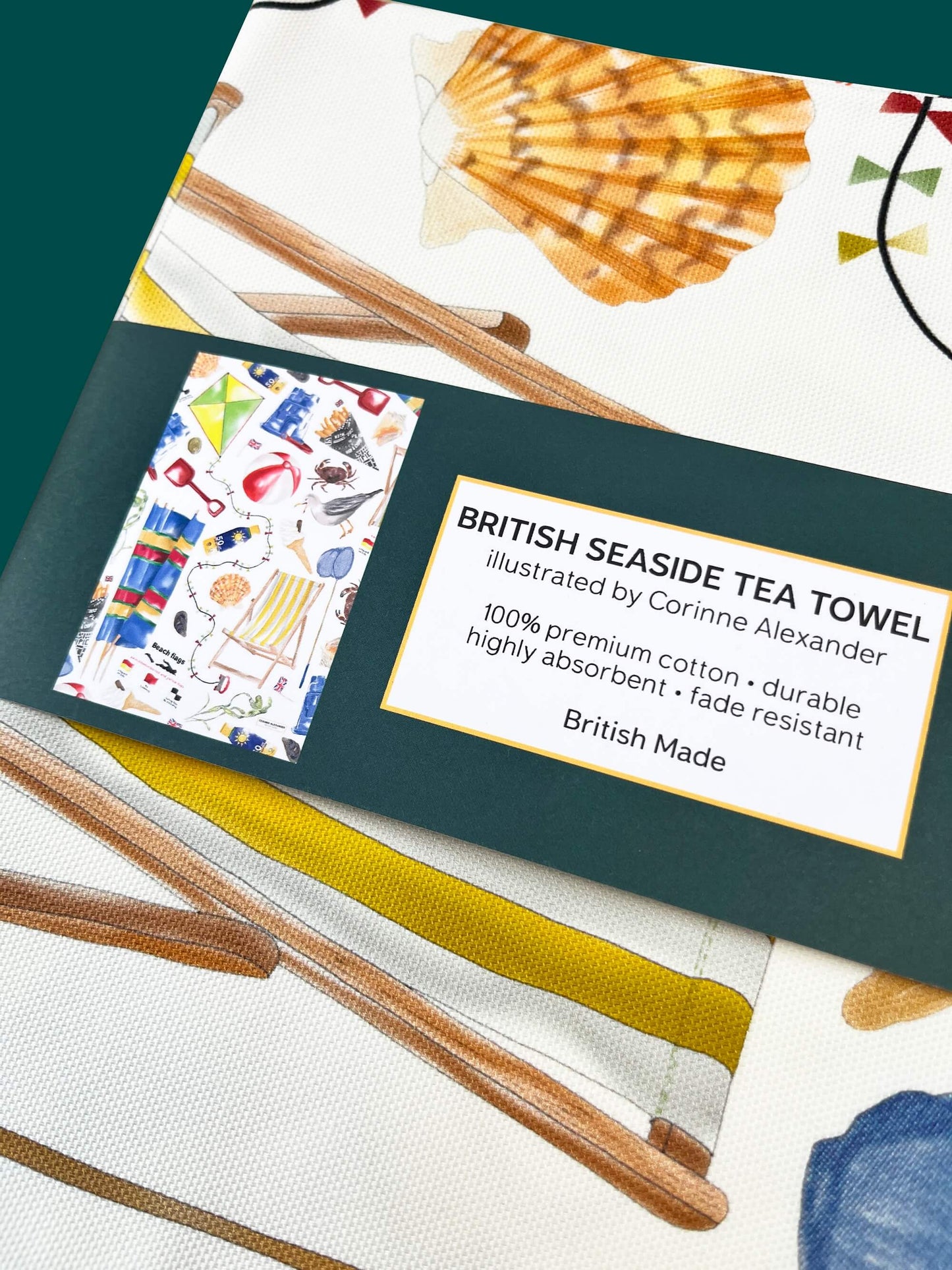 British Seaside Tea Towel
