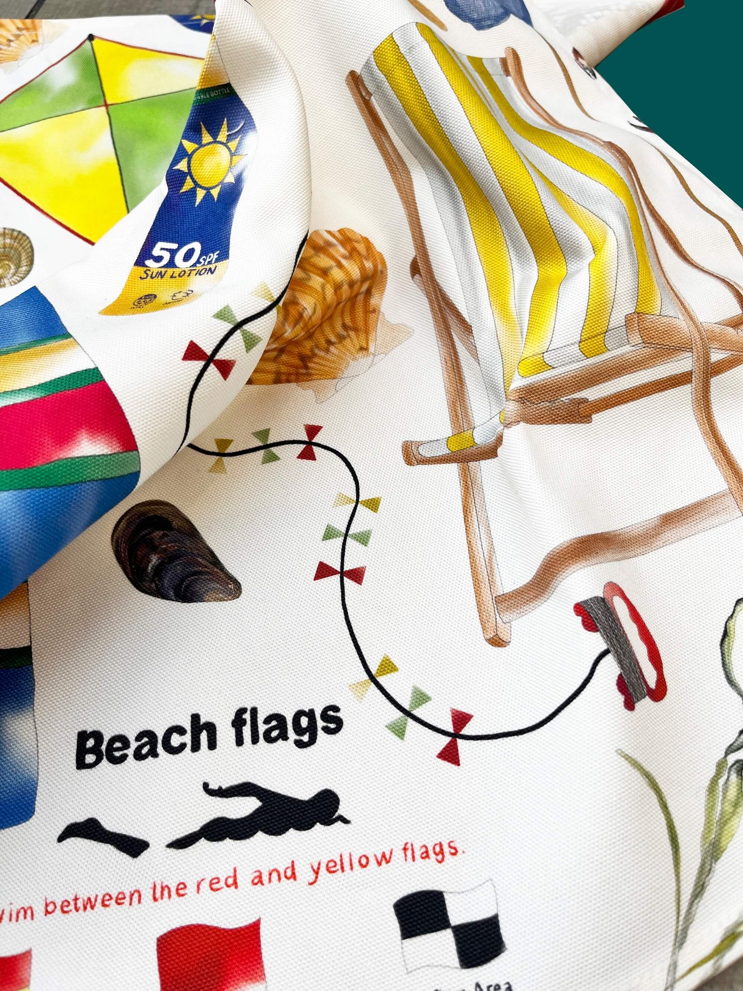 British Seaside Tea Towel