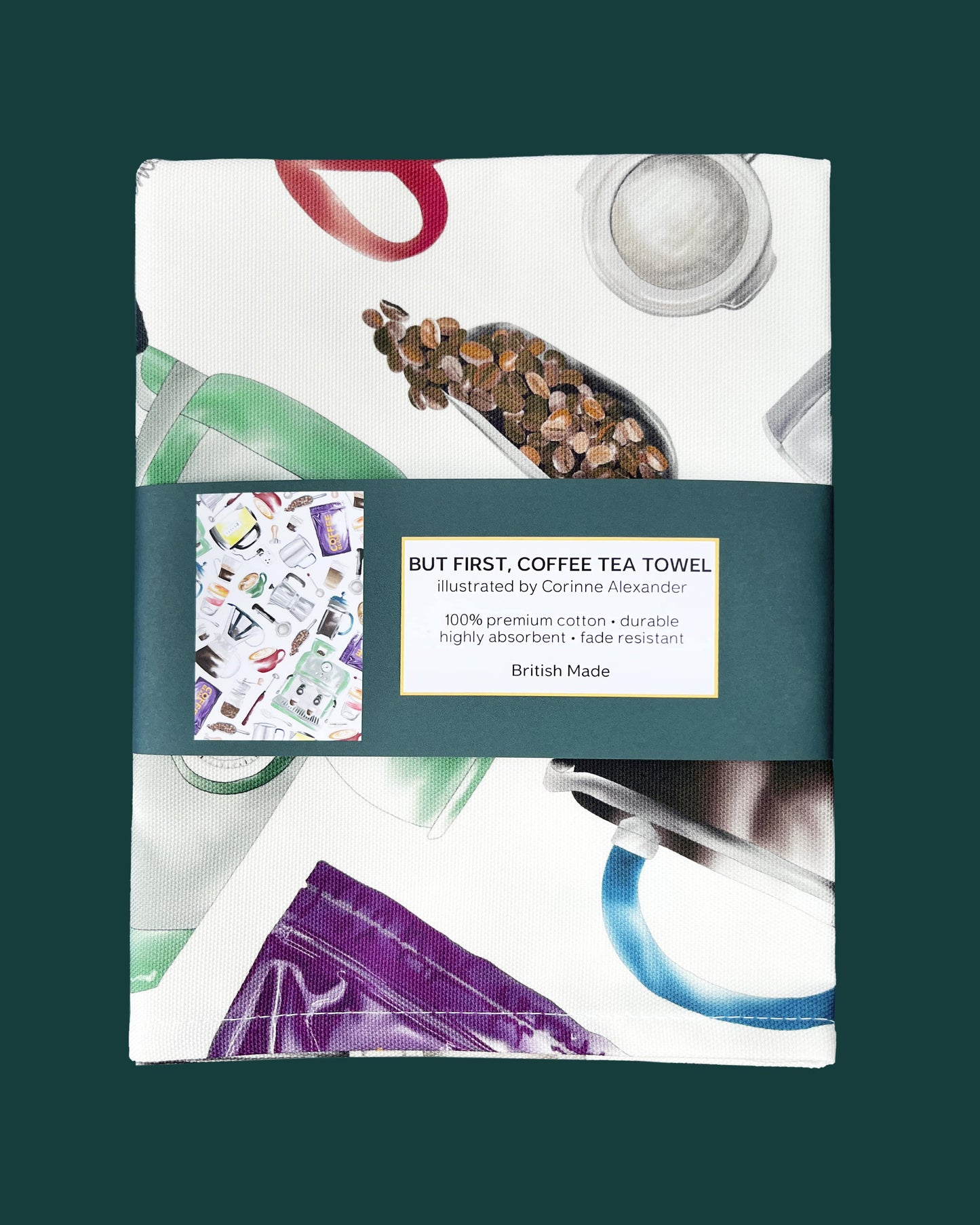 But First, Coffee Gift Set | Tea Towel & Socks Bundle