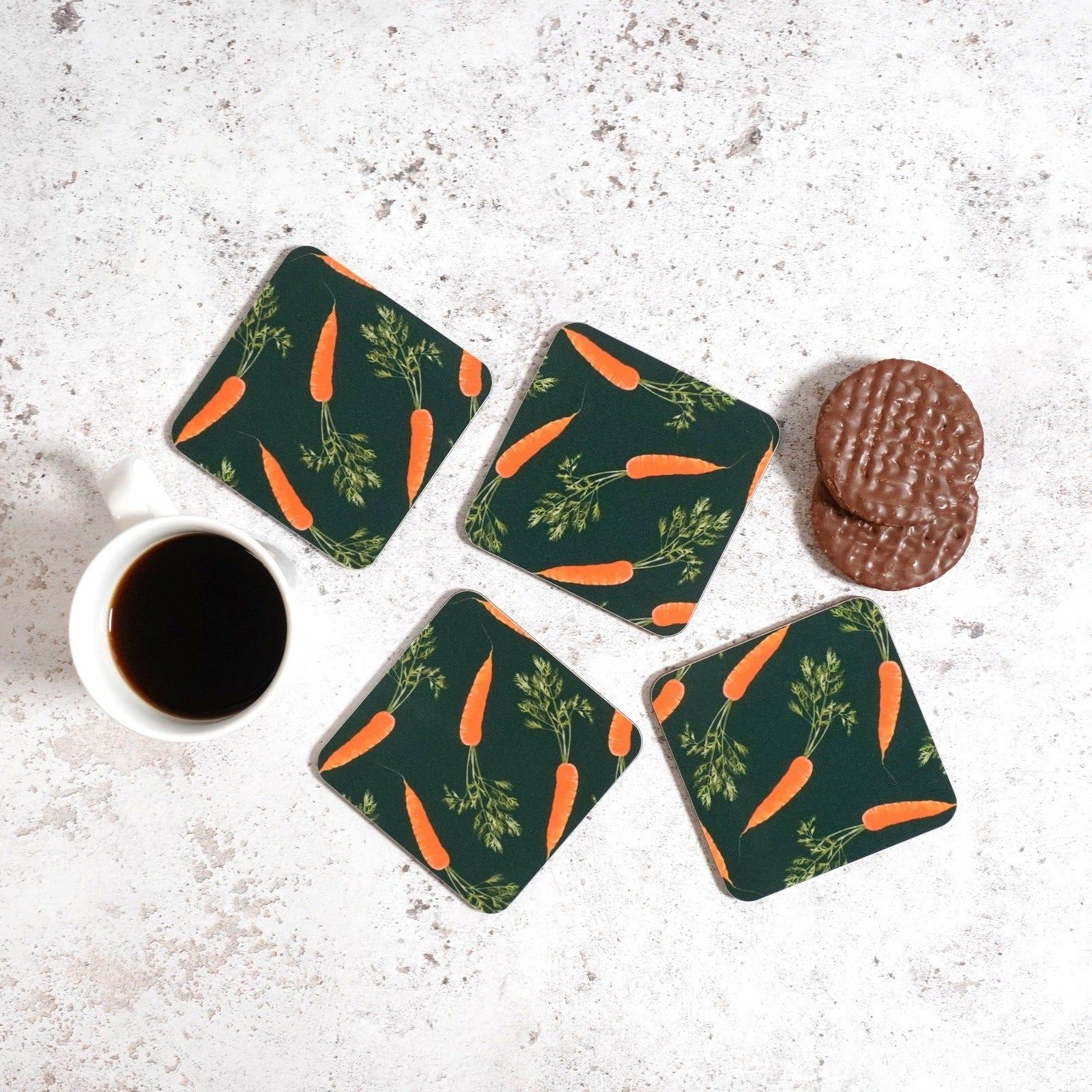 Carrot coaster and placemat dining set