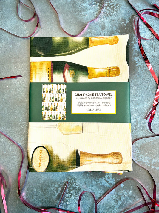 Champagne Tea Towel