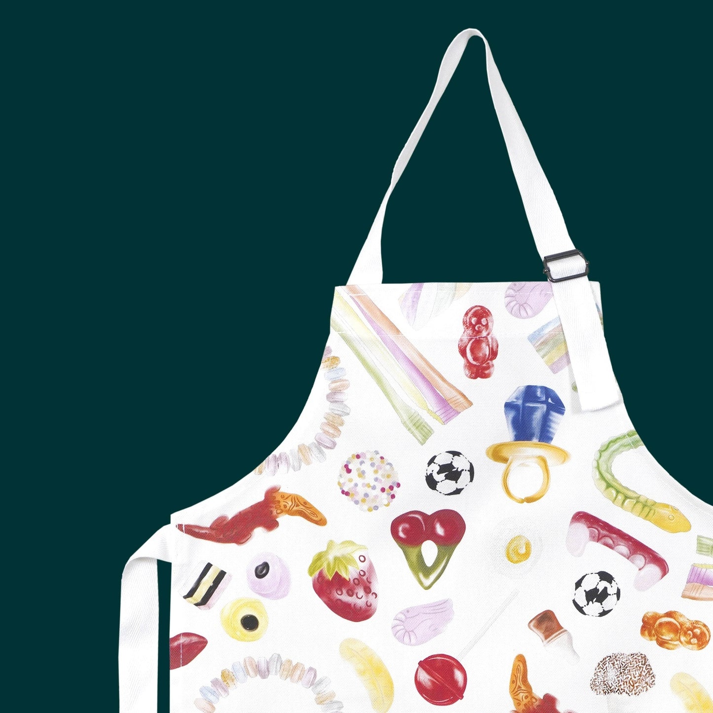 Pick and mix children's apron featuring sweeties