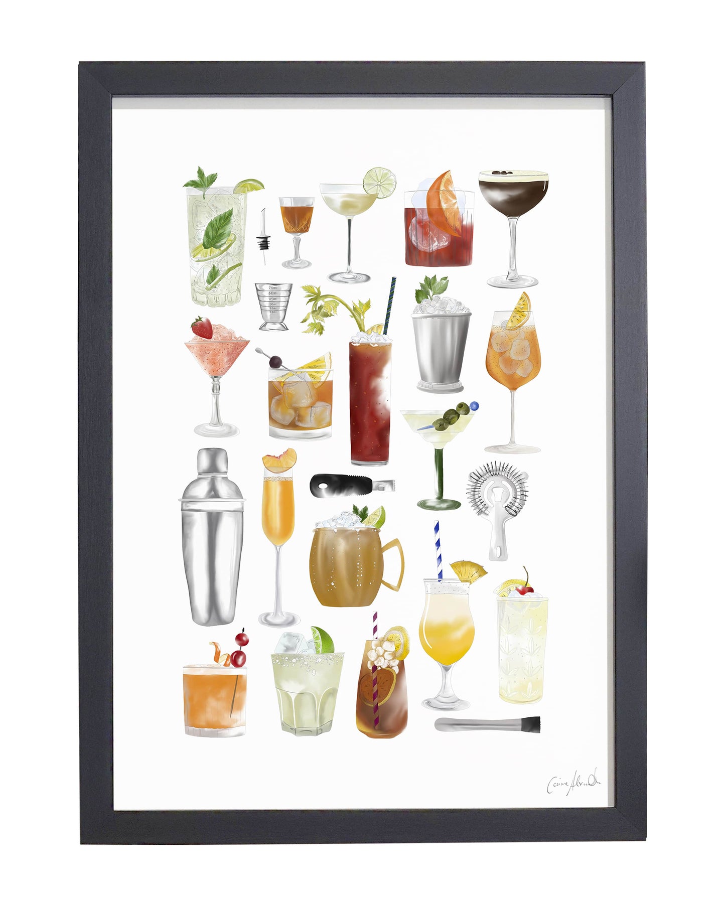 Cocktail Print - Bar Wall Art, British Made