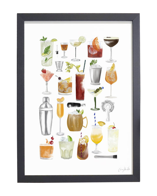 Cocktail Print - Bar Wall Art, British Made