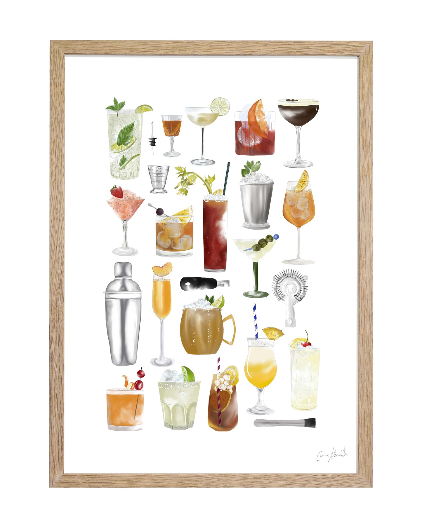 Cocktail Print - Bar Wall Art, British Made