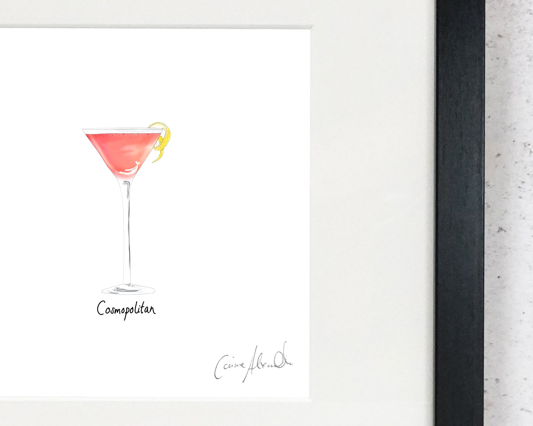 Cosmopolitan classic cocktail art print