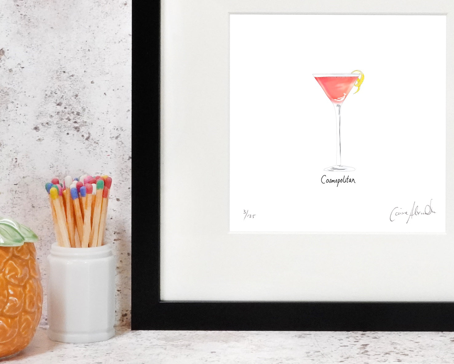 Cosmopolitan classic cocktail limited edition print